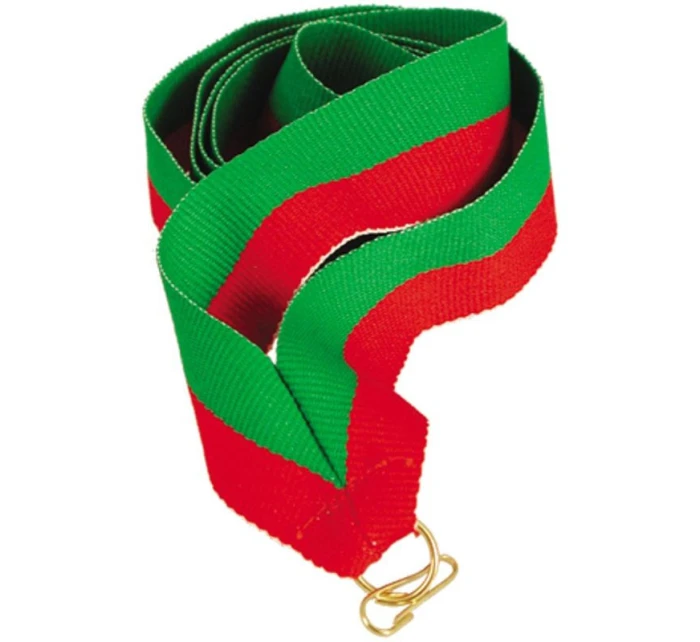 Stuha 22 mm - zelená a červená