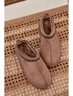 Dětské zimní boty pro mládež s výšivkou na platformě Khaki model 21718393 - Boto