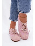 Semišové Nízké Dámské Tenisky Big Star model 22095384 Růžové - Big Star Shoes