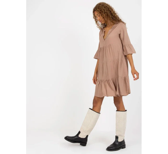 Šaty D73761M30214A3 tmavě lila