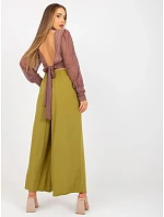 Kalhoty model 22066999 olivově zelená - FPrice