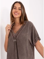 Bluzka MI BZ model 21717672 ciemny bezowy - FPrice Bluzka MI BZ model 21717672 ciemny bezowy - FPrice