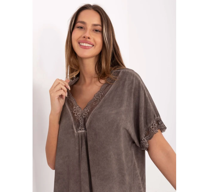 Bluzka MI BZ model 21717672 ciemny bezowy - FPrice Bluzka MI BZ model 21717672 ciemny bezowy - FPrice