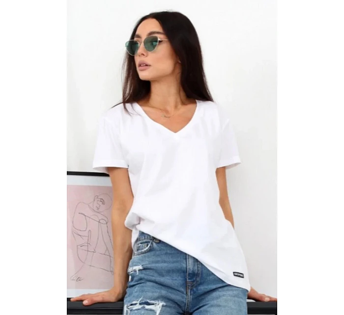 Dámské tričko Serek s krátkým rukávem hnědé - Off Pink