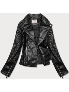 Černá bunda ramoneska s klopami model 18117116 - J.STYLE