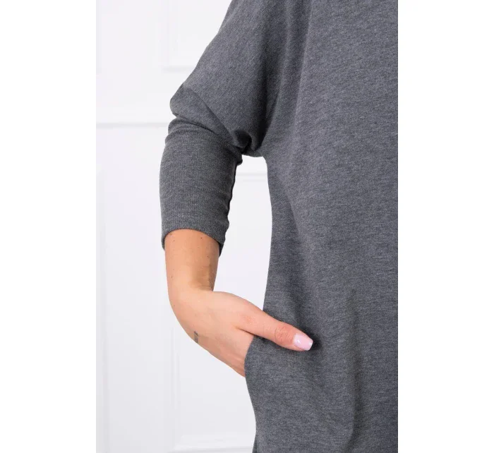 Oversize halenka grafitová melanž