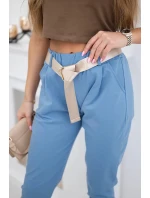 Kalhoty Puntor s páskem džínovina Kalhoty Puntor s páskem džínovina