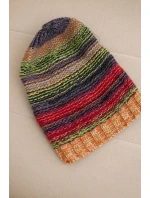 Klobouk s fleecem Krystyna K207 neonově zelený + oranžový