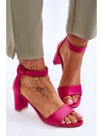 Dámské Sandály Na Podpatku Fuchsie model 21618211 - EVENTO Dámské Sandály Na Podpatku Fuchsie model 21618211 - EVENTO