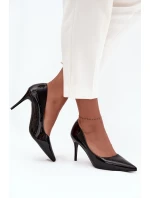 Lakované Eko Kožené Dámské Lodičky S  Černé model 21711378 - Boto