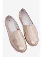 Dámské polobotky nazouvací kožené zlaté model 22122600 - Maciejka