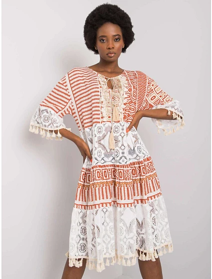 Šaty DHJ SK model 15638158 tmavě oranžová - FPrice