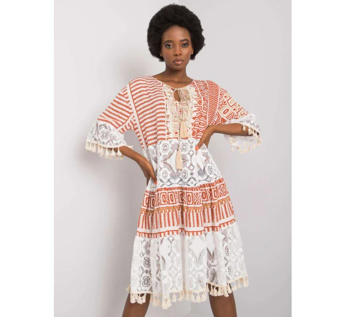 Šaty DHJ SK 13567.41P tmavě oranžová