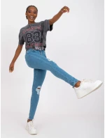 Spodnie jeans RO SP PNT model 21127061 niebieski - FPrice Spodnie jeans RO SP PNT model 21127061 niebieski - FPrice