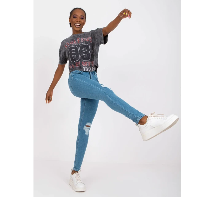 Spodnie jeans RO SP PNT model 21127061 niebieski - FPrice Spodnie jeans RO SP PNT model 21127061 niebieski - FPrice