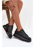 Dámské kožené tenisky GOE – černé Dámské kožené tenisky GOE – černé
