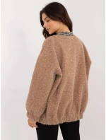 Dámský svetr / kabátek DHJ NA A8500.11P Hnědá melanž - FPrice