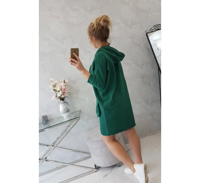 Šaty s kapucí tmavě zelené Šaty s kapucí tmavě zelené