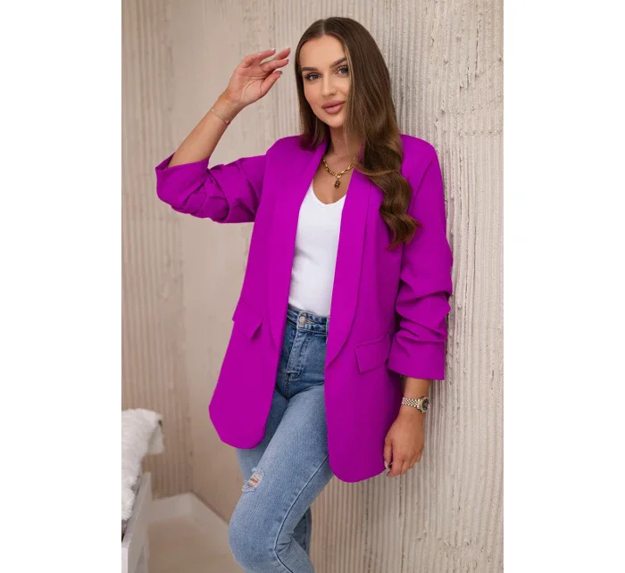 Bunda s klopou elegantní fialka