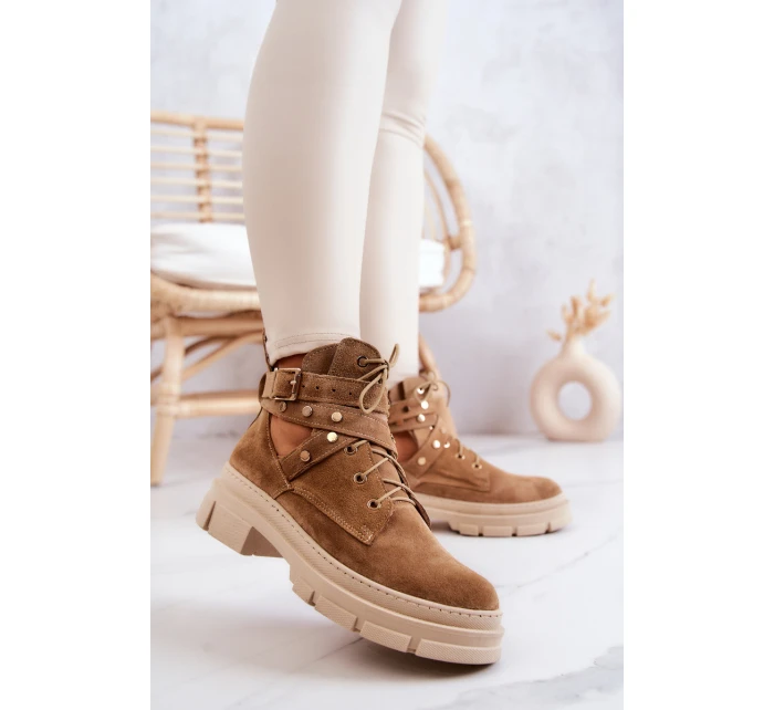 dámské kozačky s výřezy Camel model 21576616 - Boto