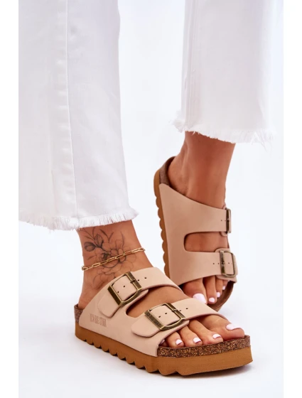 Klasické dámské pantofle Big Star model 21610508 Béžové - Big Star Shoes