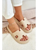 Pěnové Pantofle S Výřezem Béžové Neladith Pěnové Pantofle S Výřezem Béžové Neladith
