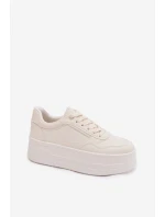 Dámské tenisky s masivní platformou Světle béžové Feressa