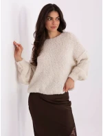Sweter IT SW model 21766156 jasny beżowy - FPrice Sweter IT SW model 21766156 jasny beżowy - FPrice