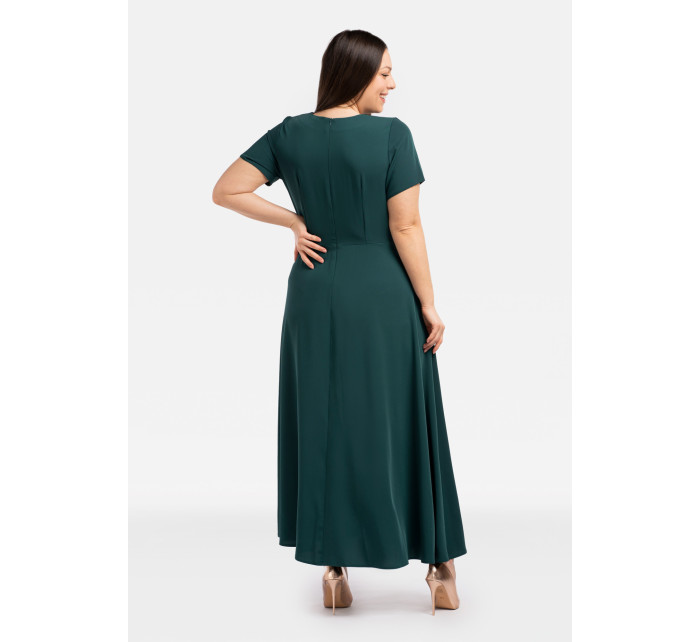 Dámské šaty SA562 tm. zelená - Karko