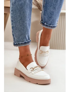 Dámské mokasíny Bílá s béžovou  Shoes model 21758978 - Inello