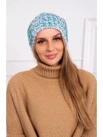 Dámská čepice Lora K312 tyrkysová+šedá Dámská čepice Lora K312 tyrkysová+šedá