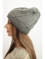 Dámská zimní čepice s vlnou tmavě šedá Dámská zimní čepice s vlnou tmavě šedá