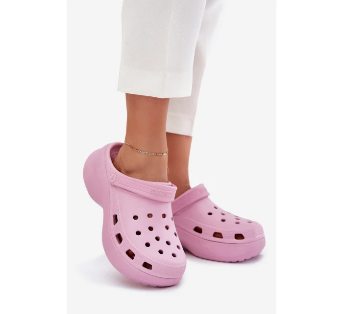 Dámské Plážové Sandály Na Masivní Podešvi Big Star model 21703077 Růžové - Big Star Shoes Dámské Plážové Sandály Na Masivní Podešvi Big Star model 21703077 Růžové - Big Star Shoes