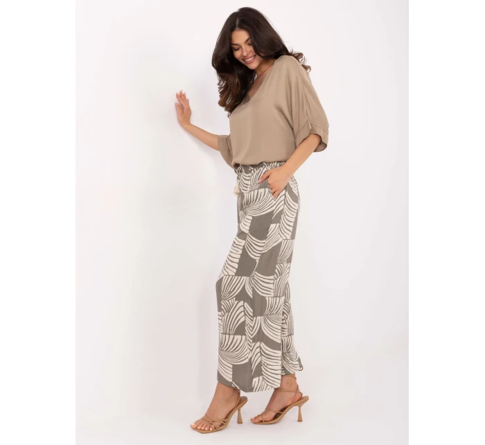 Kalhoty D73771M62237G khaki Kalhoty D73771M62237G khaki