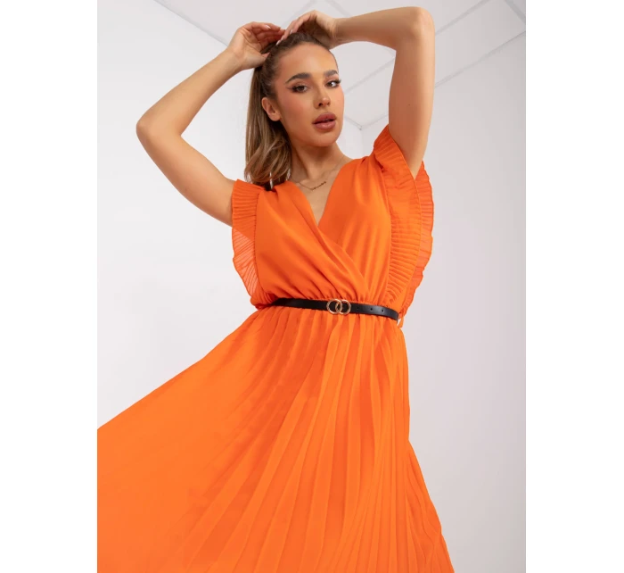 Sukienka DHJ SK  pomarańczowy model 21110855 - FPrice