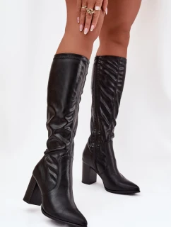 Kozačky na podpatku  model 217216 Step in style