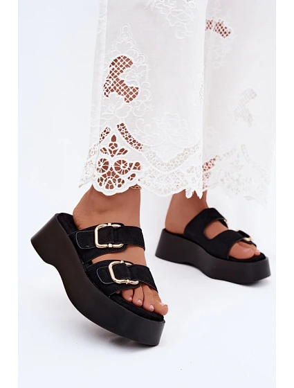Klapky na platformě model 228975 Step in style
