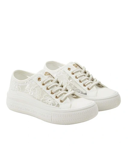 Lee Cooper dámské sportovní boty white platform lace-up dámské