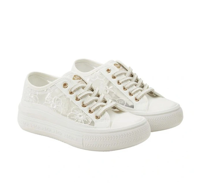 Lee Cooper dámské sportovní boty white platform lace-up dámské