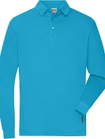 Daiber JN 1842 Pánské pracovní piqué polo s dlouhým rukávem 02.1842 turquoise