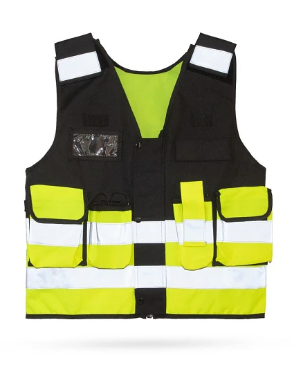 Korntex KXELTAC – Stammheim Multifunkční vesta "Tactical" 76.LTAC black/hi vis yellow Korntex KXELTAC – Stammheim Multifunkční vesta "Tactical" 76.LTAC black/hi vis yellow