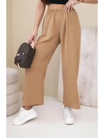Kalhoty s širokými nohavicemi model 21903448 - K-Fashion