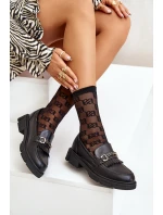 Dámské Mokasíny S Ozdobou Eko Kůže Černé model 21670538 - Boto