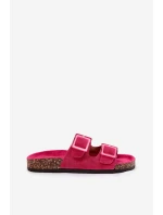 Dámské sandály s prvky na korkové podrážce fuchsie model 21688487 - Boto Dámské sandály s prvky na korkové podrážce fuchsie model 21688487 - Boto