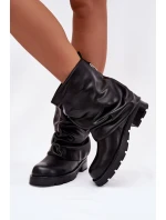 Zateplené dámské kotníkové boty s řaseným horním lemem černé Gracine Zateplené dámské kotníkové boty s řaseným horním lemem černé Gracine