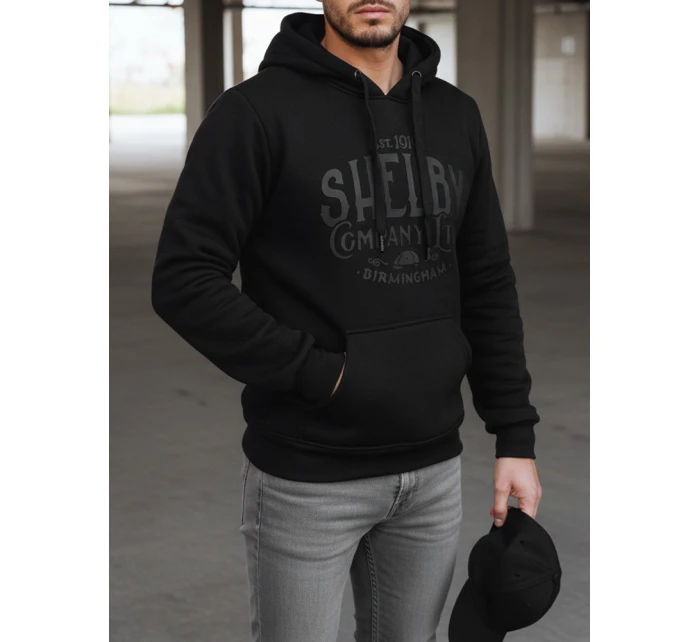 Pánská zateplená mikina s kapucí černá model 21992999 - Dstreet