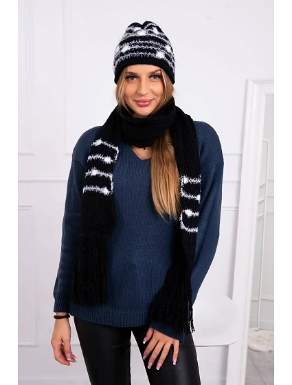 Dámská souprava se šátkem  černá model 18751035 - K-Fashion