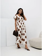 Šaty IR SK LD2575 4.15 bílo-hnědá