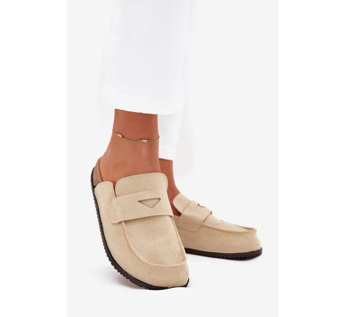 Dámské pantofle na korkové platformě – béžové Nivalia Dámské pantofle na korkové platformě – béžové Nivalia