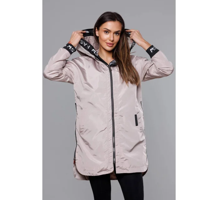 Tenká dámská bunda v barvě s ozdobnou lemovkou model 18019118 - S'WEST Tenká dámská bunda v barvě s ozdobnou lemovkou model 18019118 - S'WEST